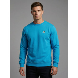 ventaonline-sudadera sin capucha-lisviv-unisex-azulturquesa