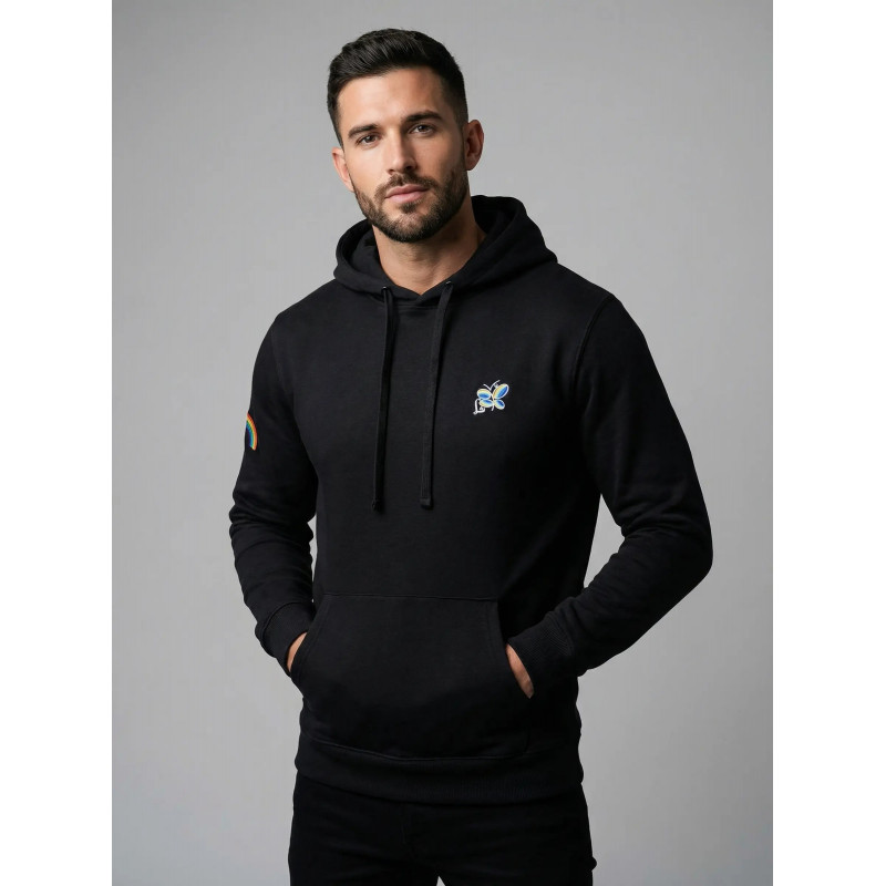 venta online-sudadera con capucha-lisviv-unisex-negra