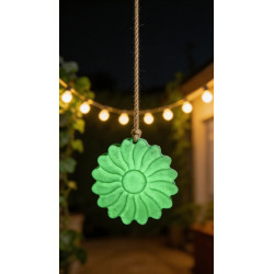 Figura de adorno fosforescente de cemento en forma de flor para decorar tu jardin