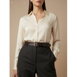 Cinturón lisviv, de vestir en cuero marrón café, con una hebilla muy original en color plata envejecida