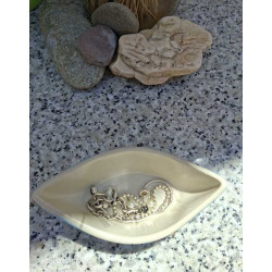 Joyero de cemento moderno para anillos y pendientes, artesanía lisviv, en forma de barco