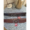 Cinturones casuales Lisviv de 4 cm en piel lisa con hebilla estilo bocado.