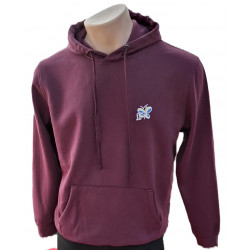 SUDADERA GORRO GRANATE